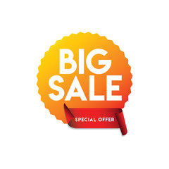 Big Sale Label Special Offer Logo Vector Template Design