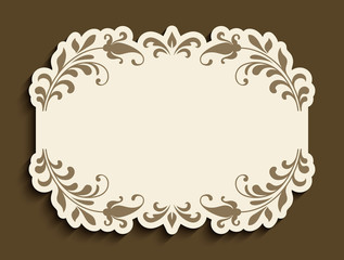 Vintage card with floral decoration