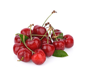 Cherry on a white background