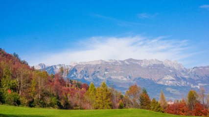 Beautiful landscape in the Swiss Alps