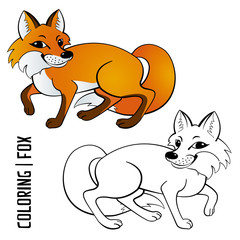 Vector fox, illustration