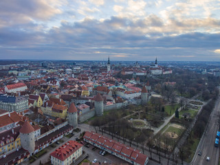 Aerial view Tallinn Old Town