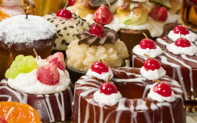 Christmas cakes of wax
