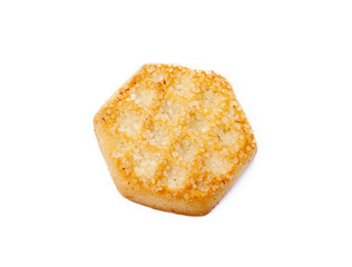 Tasty cookies biscuits isolated on white background