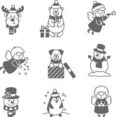 Vector Christmas characters