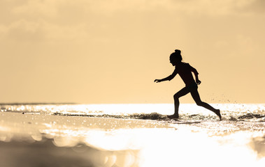 Little girl at a beach