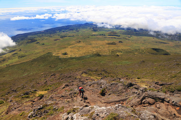 Fototapeta premium Pico volcano (2351m) on Pico Island, Azores, Portugal, Europe
