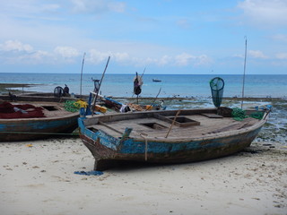 traditional fishing boat in zanzibar