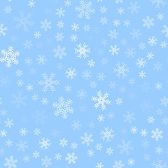 Seamless winter background with snowflakes 2