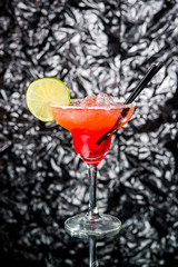 cocktail on the bar counter