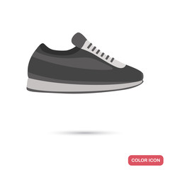 Sports sneaker color flat icon for web and mobile design