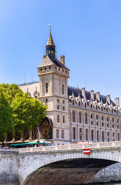 The Concierge and Pont au Change along the River Seine, Paris. France