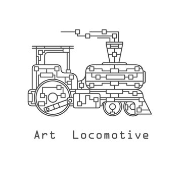 Abstract locomotive , pattern
