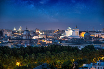 Obraz premium Beautiful view in Rome. Landmark photography about italian monuments