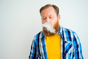 Man smoking cigarette