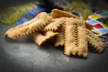 Tipical italian cake Chiacchere for carnival party