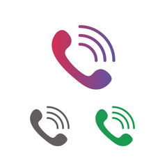 Telephone call icon set vector clipart isolated on white. Web site elements