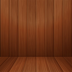 Wood board wall vector illustration 
