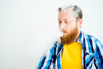 Man smoking a vape