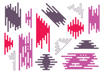 Abstract rounded line design elements