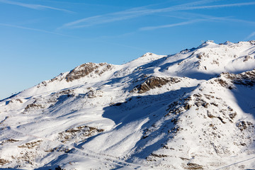Fototapeta na wymiar France Savoie, mountains in Val Thorens ski resort