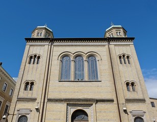 Obraz premium Details of the building of the synagogue in Gothenburg, Sweden.