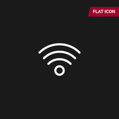 Wireless and wifi icon or sign for remote internet access. Podcast vector symbol.