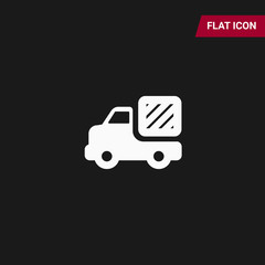 Truck icon vector. Delivery van, service concept, Minimalistic sign isolated on white background. Trendy Flat style for graphic design, Web site, UI. EPS10