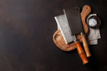 Butcher. Vintage meat knives