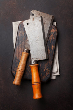 Butcher. Vintage meat knives