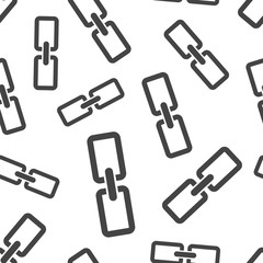 Chain seamless pattern background. Business flat vector illustration. Connection sign symbol pattern.