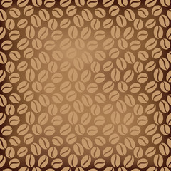 Coffee beans background. Vector design.
