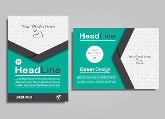 Book album brochure flyer design template. Vector illustration.