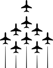 Airplane Flying Formation, Air Show Display, The Disciplined Flight