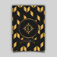 Luxury Poster with Gold and Black Pattern