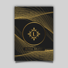 Luxury Poster with Gold and Black Background