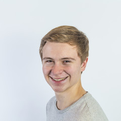 Fototapeta premium Portrait of an adolescent boy in puberty