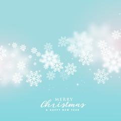 Naklejka na ściany i meble beautiful soft snowflakes background for christmas winter season