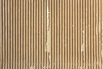 Striped old corrugated cardboard, background