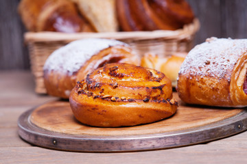 Fresh baked homemade buns and rolls 