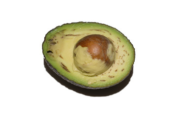 Avocado isoliert auf weissem Hintergrund