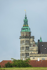 Fototapeta premium External view of Kronborg castle (1690) in Helsingor, Denmark. Kronborg is one of the most important Renaissance castles in Northern Europe, known worldwide from Shakespeare's Hamlet.