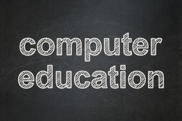 Obraz premium Learning concept: text Computer Education on Black chalkboard background