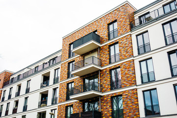 Fototapeta premium very modern real estate house with brick details