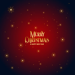 premium merry christmas sparkles greeting card design