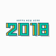 creative geometric 2018 greeting design background