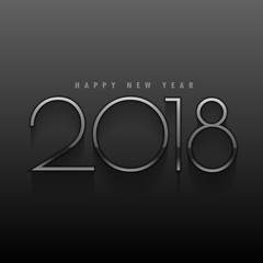 vector dark 2018 happy new year background design