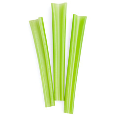 celery isolated on white background, clipping path, full depth of field