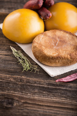 Homemade sheep and cow's cheese