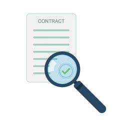 Magnifier and contract icon. Vector illustration